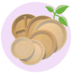 selection of compostable plates